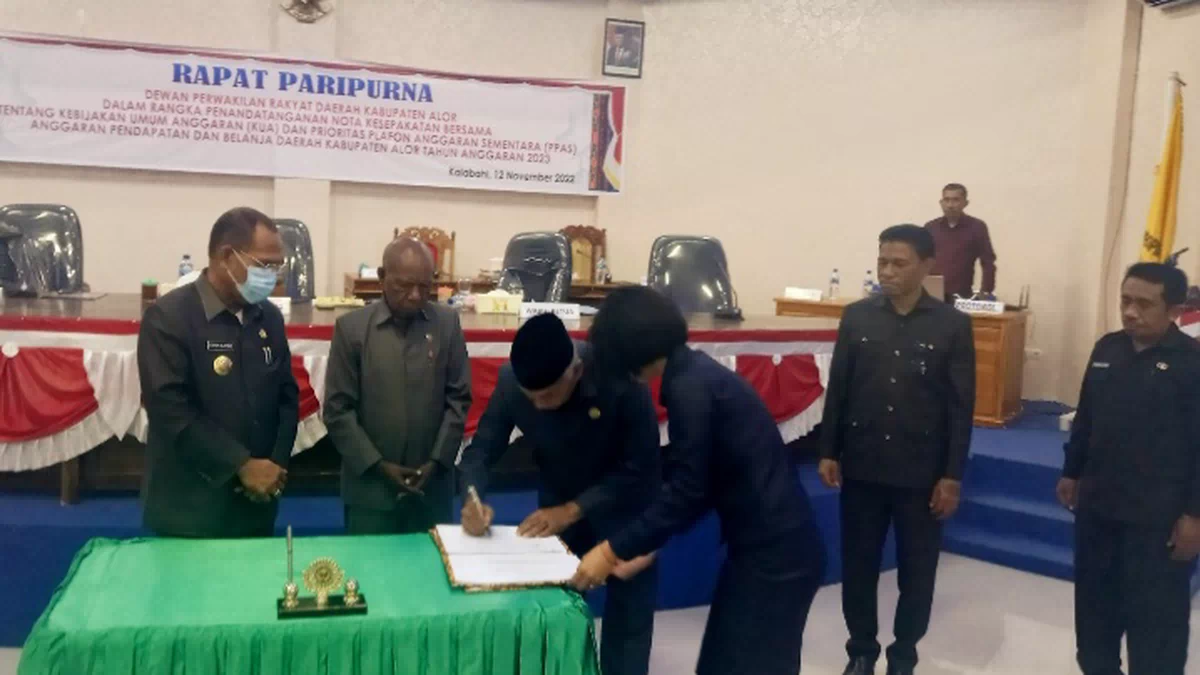 KUA-PPAS APBD Alor TA.2023 Diteken Tanpa Ketua DPRD, Pendapatan Rp 1,072 Triliun Lebih