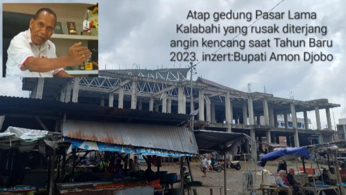 Kondisi Gedung Pasar Lama Kalabahi, Pekerjaan Ruas Jalan Eibiki-Bagalbui dan Alata-Pido, Bikin Emosi Bupati Alor