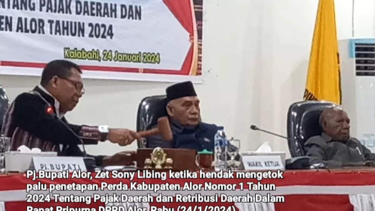 Perda Pajak dan Retribusi Daerah Ditetapkan Pj.Bupati Alor. Terince: Jenis Pajak Bertambah, Retribusi Berkurang