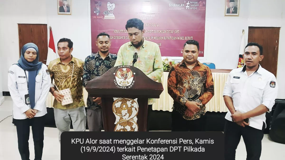 DPT Alor 156.880 Pemilih Pilkada 2024. Perempuan Lebih Banyak 5.616 Orang