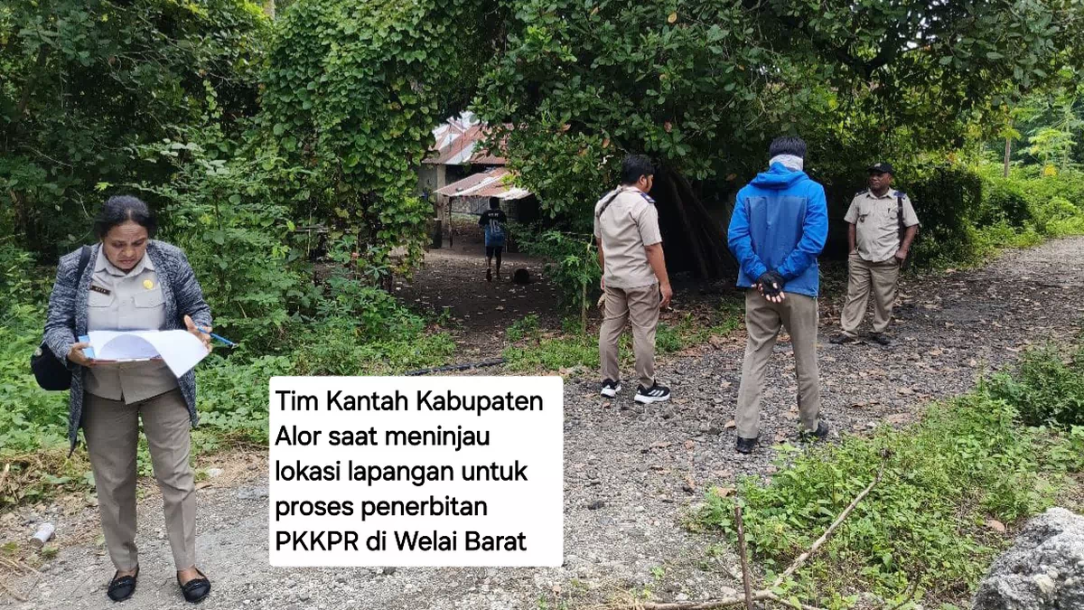 Proses Penerbitan PKKPR, Tim Kantah Alor Tinjau Lapangan