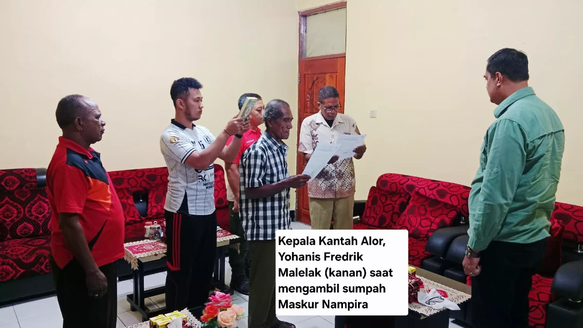 Sumpah Penerbitan Sertifikat Tanah Nampira di Kalabahi Kota Karena Hilang