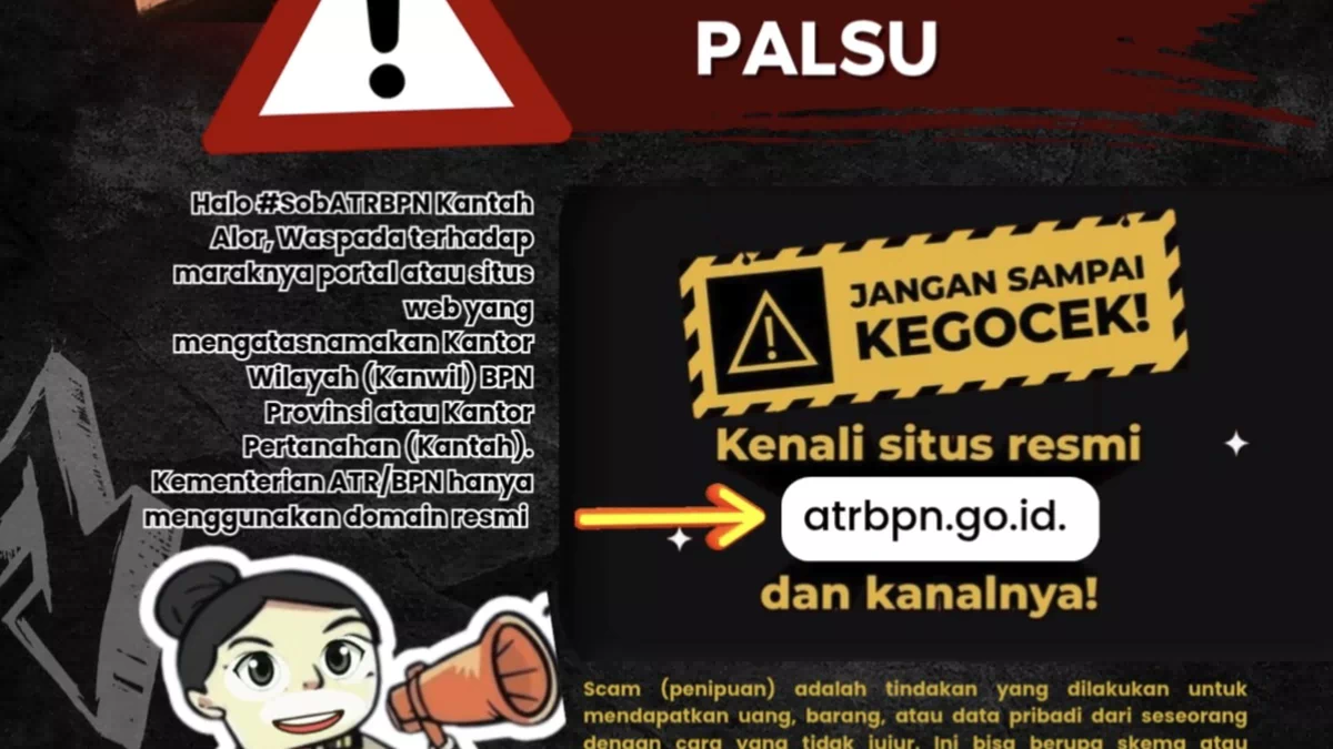 Waspadai Portal Yang Mengatasnamakan Kanwil BPN Propinsi atau Kantah