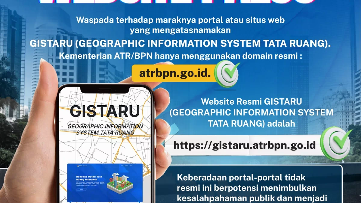 Waspadai Website Palsu Mengatasnamakan Kementrian ATR/BPN