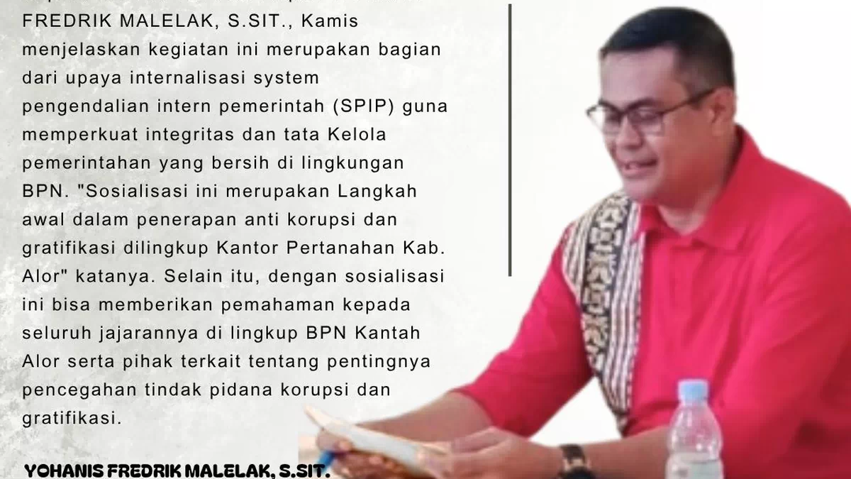Kantah Alor dan PPAT Gelar Penyuluhan Anti Korupsi
