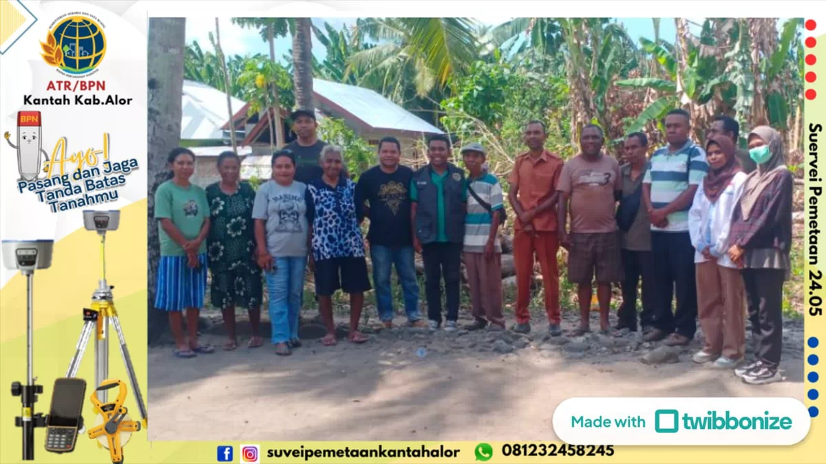 Pengukuran dan Pemecahan Bidang Tanah di Moramam-Alor Barat Daya Aman