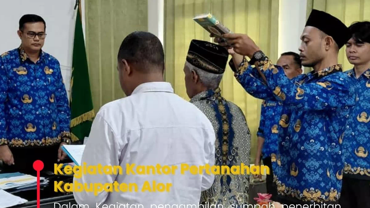 Kantah Alor Ambil Sumpah Pemohon Untuik Terbitkan Ulang Sertipikat Tanah Yang Hilang