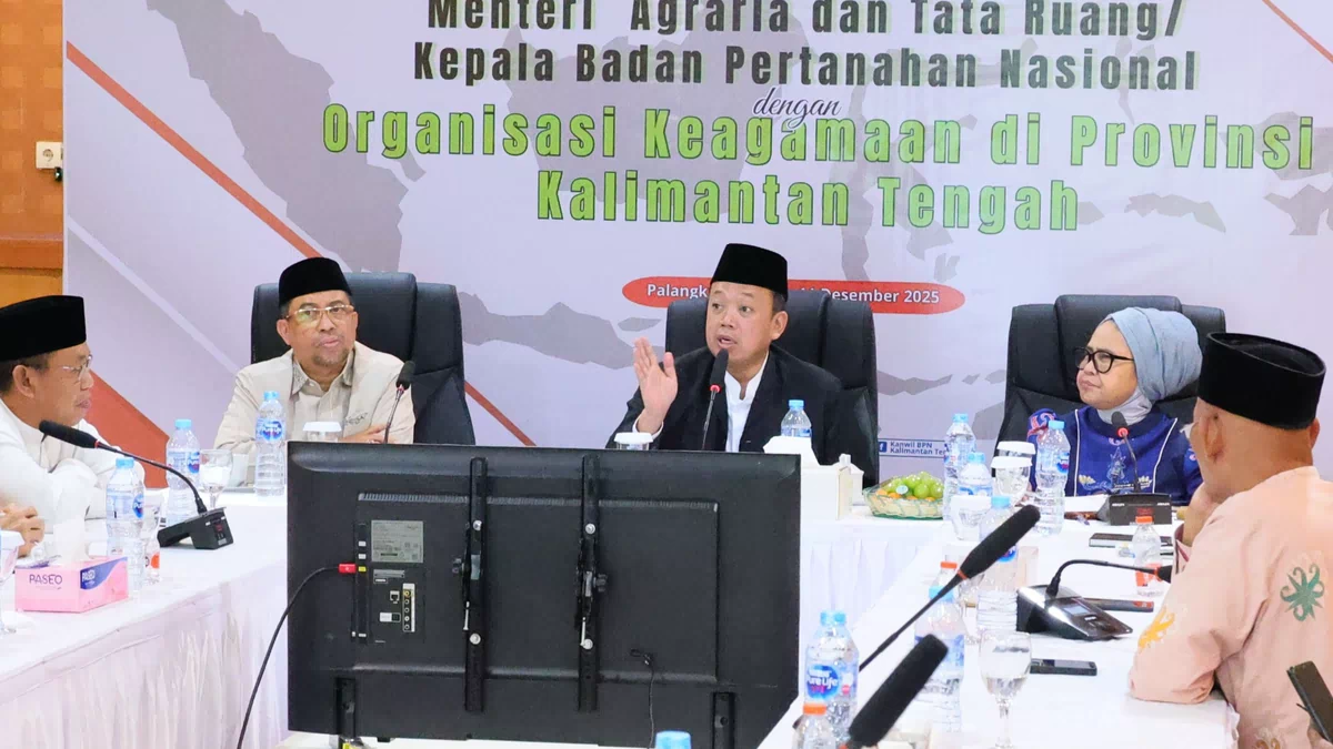 Percepat Sertipikasi Tanah Wakaf di Kalteng, Menteri Nusron: Jangan Sampai Rumah Tuhan Tidak Terurus