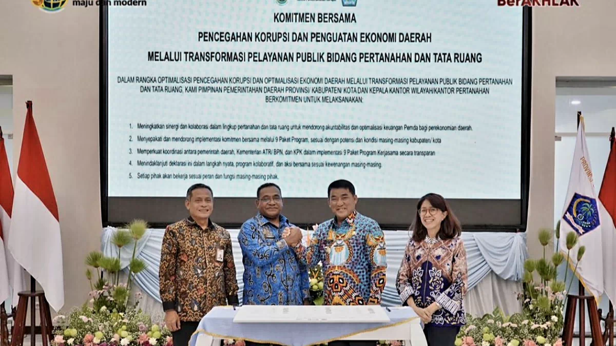 Kementerian ATR/BPN dan KPK Jadikan Sulut Lokasi Percontohan Transformasi Pelayanan Publik di Bidang Pertanahan