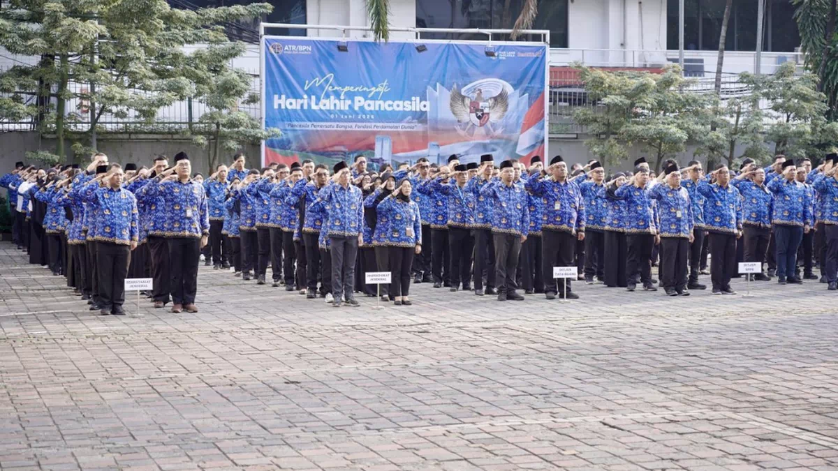 Jadi Simbol Nilai Luhur, Kementerian ATR/BPN Laksanakan Upacara Hari Lahir Pancasila