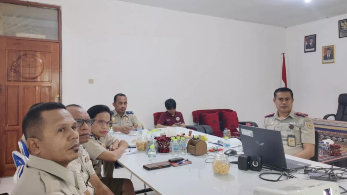Kakantah Alor Bersama Pejabat dan Staf Terkait Ikuti Entry Meeting Tindak Lanjut Hasil Audit Kanwil BPN NTT