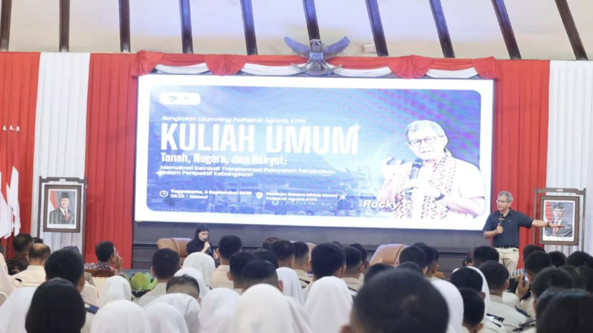 Isi Kuliah Umum di Politeknik Agraria STPN, Rocky Gerung Ingin Taruna/i Pahami Tiga Konsep Pemaknaan Pengelolaan Tanah