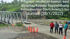 Ini Progress Fisik Penanggulangan Bencana Badai Seroja di Alor. Jembatan Irawuri Punya Pemecah Arus