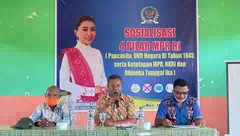 Julie Laiskodat Sosialisasi 4 Pilar di Kabola-Alor. Mantaon Juga Bicara Pemilu 2024