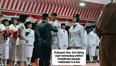 Pj.Bupati Alor Harap Paskibraka Jalankan Tugas Dengan Baik. Mendagri Jadi Irup Saat Penurunan Bendera
