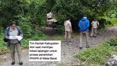 Proses Penerbitan PKKPR, Tim Kantah Alor Tinjau Lapangan