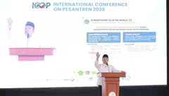 Bicara dalam International Conference on Pesantren 2026, Menteri Nusron Ajak Masyarakat Sertipikatkan Tanah Wakaf untuk Lindungi Aset Umat